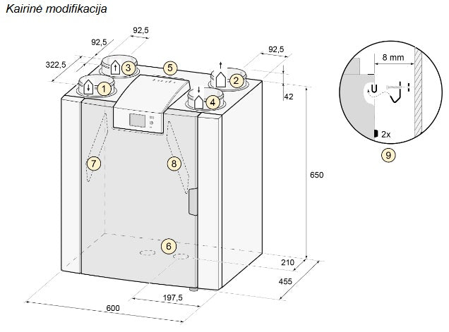 Flair 225 MVHR Unit 4/0 LH